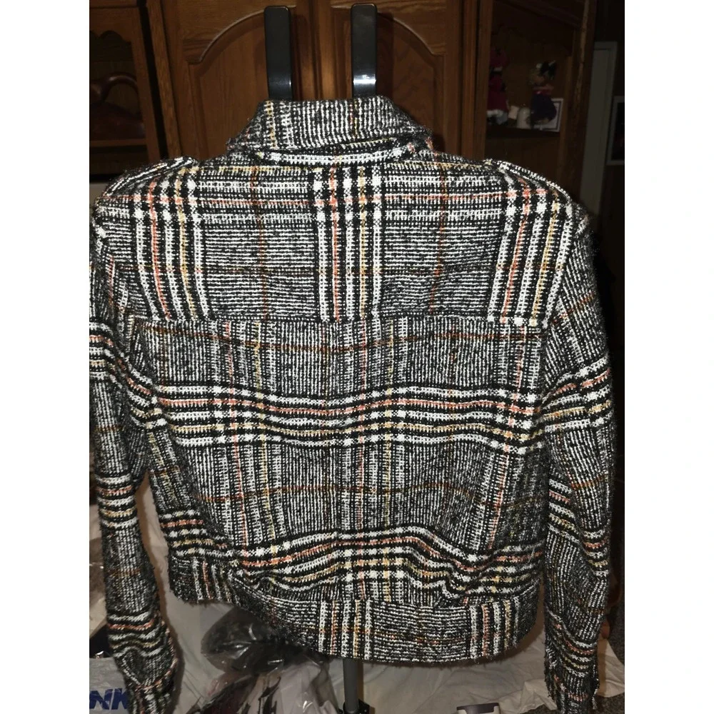 Free People Slouchy Eisenhower Jacket. Plaid Combo, Army,Cottagecore, Lagonlook, - Picture 3 of 5